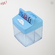 SCS 산리오 시나모롤 자석 사각 클립통 캐릭터 보관함 데스크 정리 문구 팬시자석통