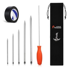 [ 814615 ] 더블 브레이드용 로프 접합 도구 키트 - 피드 푸셔 및 알루미늄 FID(0.6cm(1/4인치) 0.8cm(5/16인치) 0.9cm(3/8인치) 1.1c, [ 814615 ] 더블 브레이드용 로프 접합 도구 키