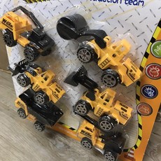 迷你迴力工程車玩具套裝 六入一組, 1個