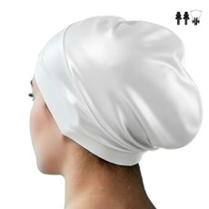 브라이프 완벽밀착 긴머리용 여성 수영모자, 1개, 화이트