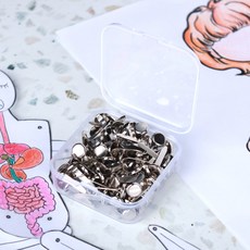 종이고정 인형관절 할핀 실버 100P, 1, 1