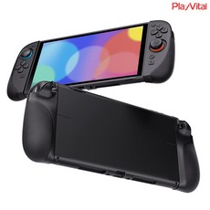 닌텐도 스위치2 케이스 PlayVital 레인저 풀커버 그립케이스, 블랙(YZCNTM001), 1개