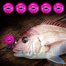 어복 대용량 빅아이 타이라바헤드, 5개, 60g, 핑크