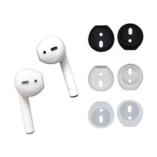 에어팟 실리콘 슬립형 이어캡 에어팟 슬리브, 2개 블랙