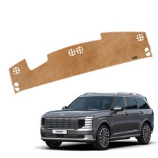 디올뉴 팰리세이드 LX3 DUB 플라즈마 논슬립 벨벳 대쉬보드커버, 새들브라운, 25년1월~/HUD유/HH328