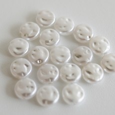 비즈공예재료 진주 파츠 비즈 목걸이 팔찌 반지 만들기, 20개, 납작돌