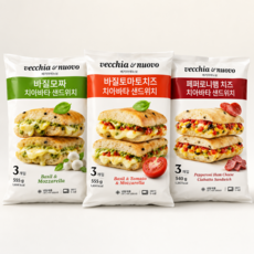 베키아에누보 바질모짜+바질토마토+페퍼로니 3종세트, 1, 555g