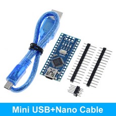 Type-C USB Nano 3.0 부트 로더 호환 Nano 3.0 컨트롤러 Arduino CH340 USB 드라이버 16Mhz Original IC ATMEGA328P 전자, Mini USB-Cable 1 건