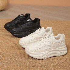 LK-A69 / 2컬러 여성 통굽 스니커즈 슈즈, 베이지235mm