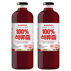 푸르담 착즙 석류즙 원액, 2개, 1L