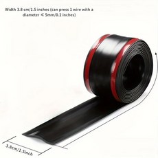 케이블 보호기 자체 접착 PVC 와이어 스트립 절연 코드 커버 마모 방지 여행, 05 Black-3.8cm, 04 1M, 1개