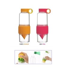스퀴저 레몬착즙 디톡스 운동 휴대용 물병 어린이물통 운동용 기념품 물통, 1개, 570ml (오렌지)