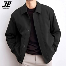 타임퓨어 남성 캐주얼 오버핏 블루종 점퍼 데일리 집업 자켓 베이직 아우터 고퀄리티 재킷 빅사이즈