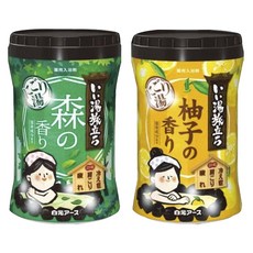 하쿠겐어스 좋은 온천 여행 니고리 탕 숲 향 600g + 카보스 유자 향 보틀 600g, 1세트