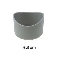 JCD 6.5cm 실리콘 컵베이스 보호 커버 고무 바닥 슬리브 절연 미끄럼 방지 물병 액세서리, 13 Light Gray