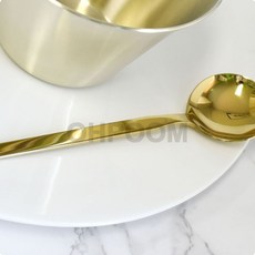 [오품] 빙수스푼 아이스크림스푼 아이스크림수저 업소용수저, 티타늄 설빙빙수스푼