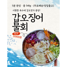 갑오징어 물회 밀키트(몸통살/육수포함) | 해동 후 바로 먹는 시원한 한 끼 (무료배송), 1세트, 오징어채 200g + 육수 340g