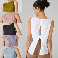 루즈핏 속건요가나시 요가복 상의 애슬레저