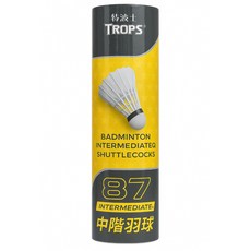 成功 特波仕 比賽級/標準級/練習級 羽毛球 (黑標/綠標/紫標/藍標) 3入/6入/12入, 1個, TROPS-中階羽球(6入)