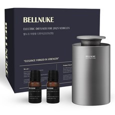 새차선물 벨누크 차량용 명품 무선 디퓨저 방향제 실버, 1개, 블랙체리+머스크