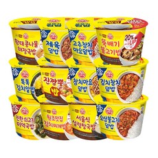 오뚜기컵밥 12종 뚝배기불고기밥+김치참치덮밥+오삼불고기덮밥+고추참치마요덮밥+참치마요덮밥+서울식설렁탕국밥+제육덮밥+진짬뽕밥+원조맛집김치찌개밥+황태콩나물해장국밥+톡톡김치알밥+진한쇠고기, 1개