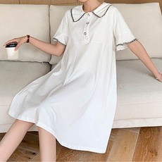 루즈핏 편한 임산부 원피스 플 롱원피스 임부복 puu+84753kB