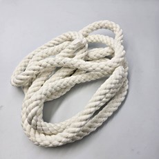 인테리어 장식용 수제작 굵은 트위스트 면로프 M단위판매 부드러운 면밧줄 줄다리기로프 골프채 고양이 장난감, 1개, 화이트