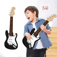 현 전자 기타 초보자용 교육용 악기 선물, 1개, 기본, 1. Black Guitar