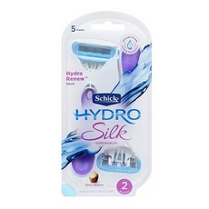 쉬크 하이드로 실크 휴대용 여성 제모기 2개입 / 부드러운제모 5중날 촉촉세럼