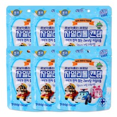 해호 로보카폴리 제로당 자일리톨 캔디 40g 100% 핀란드산 사은품, 6개