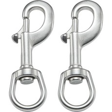 FUNNANS 깃발 회전 스냅 훅 2개 316개의 마린 등급 스테인리스 스틸 클립 3 * 5피트 이하 아일렛이 있는 기둥 할야드 로프 부착 하드웨어, 3 1/2 in - 2pcs