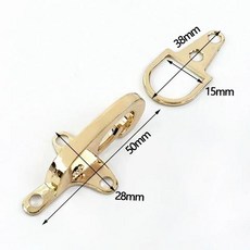 2/5Pcs 코트 스냅 클립 버클 자켓 버튼 벨트 랍스터 걸쇠 의류 금속 버클 가방 스트랩 커넥터 후크 바느질 액세서리, [09] 2Pcs, [03] LightGold-B-50mm