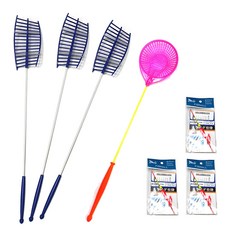 SUNFINE 3人家庭冰魚手持釣竿3個 + 冰魚釣組3個 + 撈冰網1個 套組, 混色, 釣竿 3支+魚鉤 3個+撈魚網