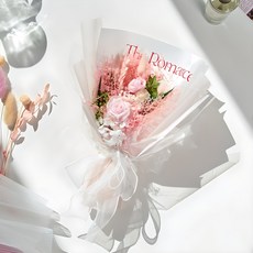 Maison de Flore 不凋謝鮮花 永生花花束 + 提袋, 粉紅色