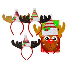 제사오스토어 크리스마스머리띠 소 랜덤1개 크리스마스소품 사진촬영소품 루돌프머리띠 연말파티소품