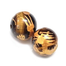 Bead 팔찌원석 10mm 금룡 은룡 금호 금봉황 금거북 팬던트 한팩 2알 원석선택, 10mm 금룡 호안석 (2알), 1개