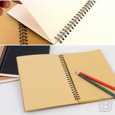 베스트퀄 스프링 드로잉북 A5 캘리그라피연습, 브라운+브라운