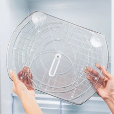 퀸퀸 냉장고 정리 회전 트레이 턴테이블, 1개, 투명 1개, 투명
