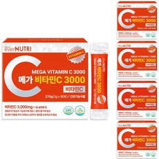 에버뉴트리 고함량 메가 비타민C 3000 분말, 5개, 270g
