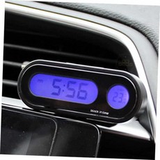 부착식 LED 시계 온도계 자동차실내시계, 차량용 LED 시계