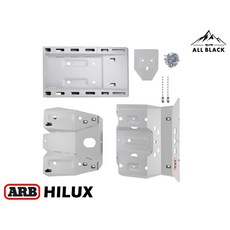 黑四驅ALL BLACK ARB 15吋 全車底護板 鐵製灰色 HILUX專用, 1個