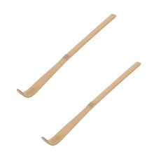 대나무 말차 스쿱 - 다도를 위한 전통적인 차샤쿠 티 스푼 우아한 화이트 디자인 차 액세서리 18cm 사이즈