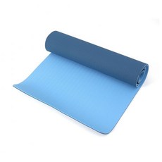 6mm 양면 TPE 요가매트 블루 홈트레이닝매트