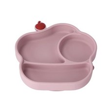 C온스y Rock 흡착판이 있는 실리콘 아기 접시 100% 플래티넘 실리콘 분할 유아 접시 아기 흡착 플레이트 BPA 프리 간편한 세척 6-36개월 동안 자가 수유, 1 Plate