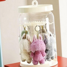 피규어 진열장 수집품 전시용 장식장 아크릴 진열장 보관함 미니어처 진열대 다용도 수납함 장식용 계단식, 2단형화이트