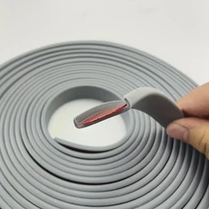 1PC 10m/393.7inch 자체 접착 엣지 밴딩 테이프 가구 목재 보드 캐비닛 보호대 U자형 실리콘 고무, 02 회색