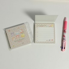 HARUH 일본정품 헬로키티 캐릭터 떡메모지 투두리스트, 1개, 100매, 산리오친구들