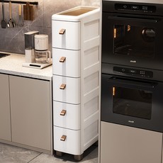 다용도 틈새수납장 폭좁은 슬림 수납장 침대 선반 협탁 냉장고 쇼파 미니 틈새장, 5단