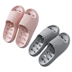 2개세트 미끄럼방지 욕실화 실내화 욕실 슬리퍼 (욕실화걸이증정), 핑크(여성용~250)+그레이(남성용~275), 2개