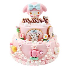 마이멜로디 2단 무드등 보석함 꾸미기 키트, 혼합색상, 1개